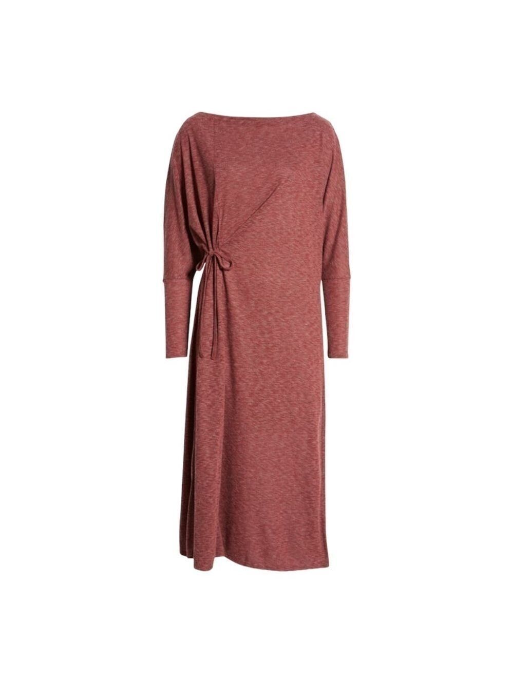 𝅺caslon COZY LONG SLEEVE KNIT WRAP DRESS